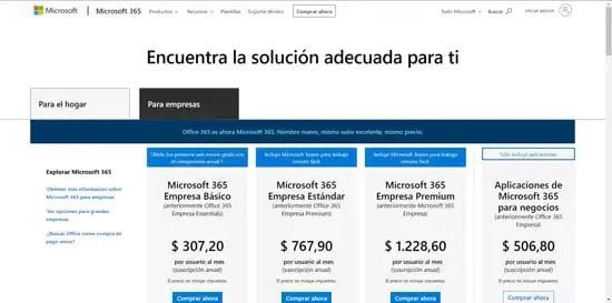 Productos de Microsoft