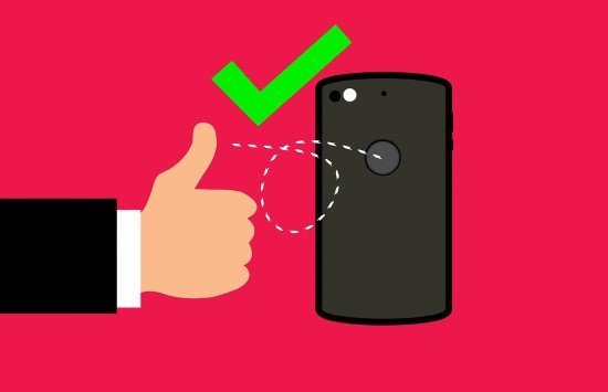 Mobile phone fingerprint reader