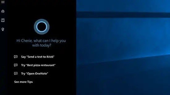 Cortana voice recognition system