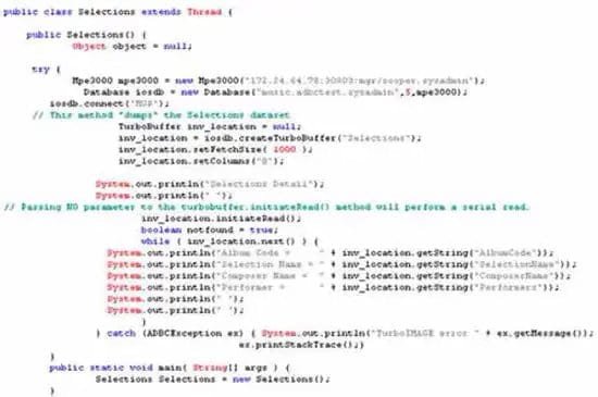 Vista de esquema de lenguaje de programación