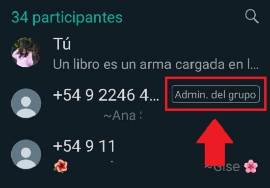 Pasos para eliminar un contacto en un grupo de WhatsApp