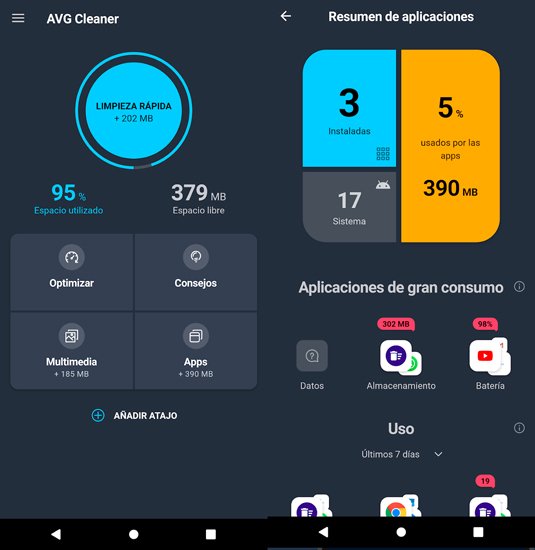 AVG Cleaner optimizador de teléfonos