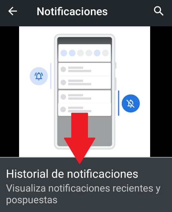 Historial de notificaciones en Android