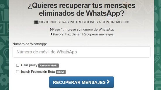 Cómo recuperar mensajes borrados desde servicio online?