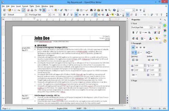 Editar archivo Docx con OpenOffice