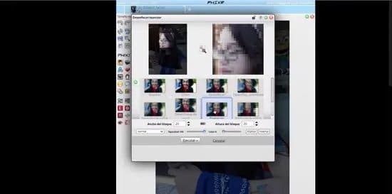 Pixelar un rostro en una imagen con Phixr