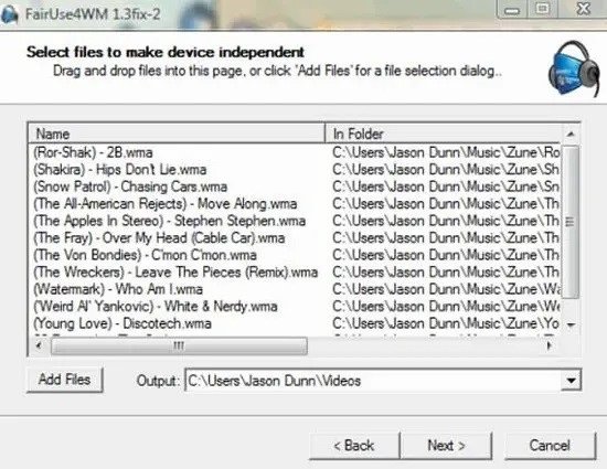 Eliminar DRM con FairUse4WM