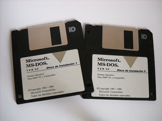 Disquetes de instalación de MS-DOS de Microsoft