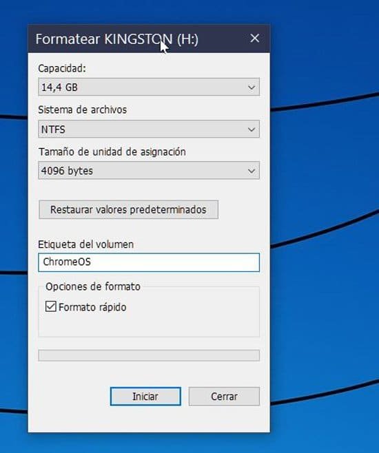 Crear imagen ISO de Chrome OS en Pendrive