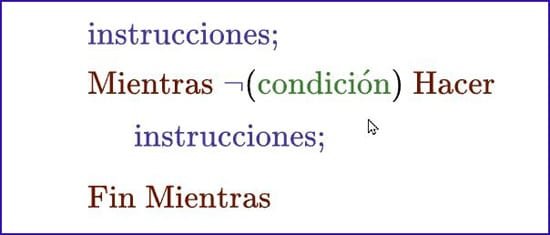 Estructuras iterativas en el pseudocódigo