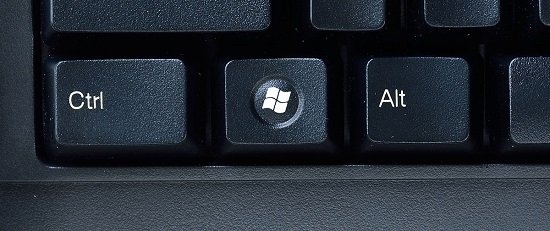 La tecla Windows del teclado