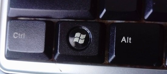 La tecla Windows del teclado