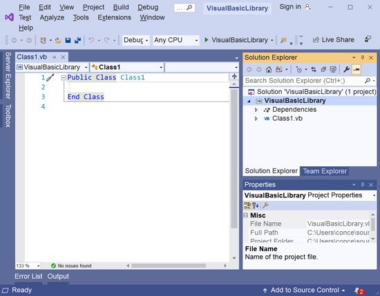 Pantalla de Visual Basic