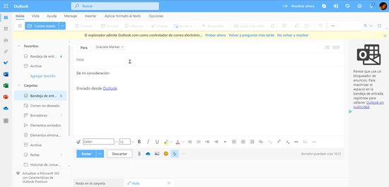 Como enviar un correo electrónico Outlook (Hotmail) 